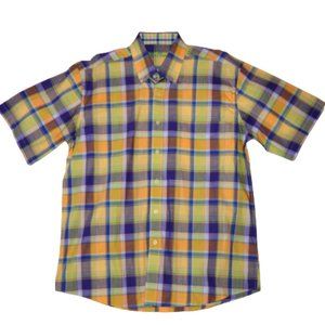 Alan Flusser Plaid Checkered Lightweight Button-up Shirt Large